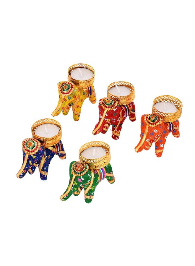 Pride Store Handcrafted Elephant Tealight Candle Multicolor Candles for Home Decoration Diwali Laxmi Poojan Elephant Tea Light Candle Holder Birthday Decor Diwali Decoration tealight Candles (Pack of 12) - Image 4