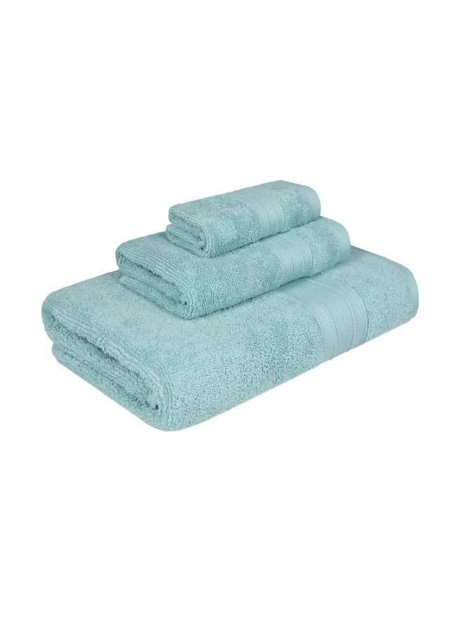 Trident منشفة تريداينت سوفت كومفورت إير الغنية للاستحمام، منشفة قطن 100%، فائقة النعومة، عالية الامتصاص، مجموعة من 3 قطع، 500 غم - أزرق نيل - Image 2