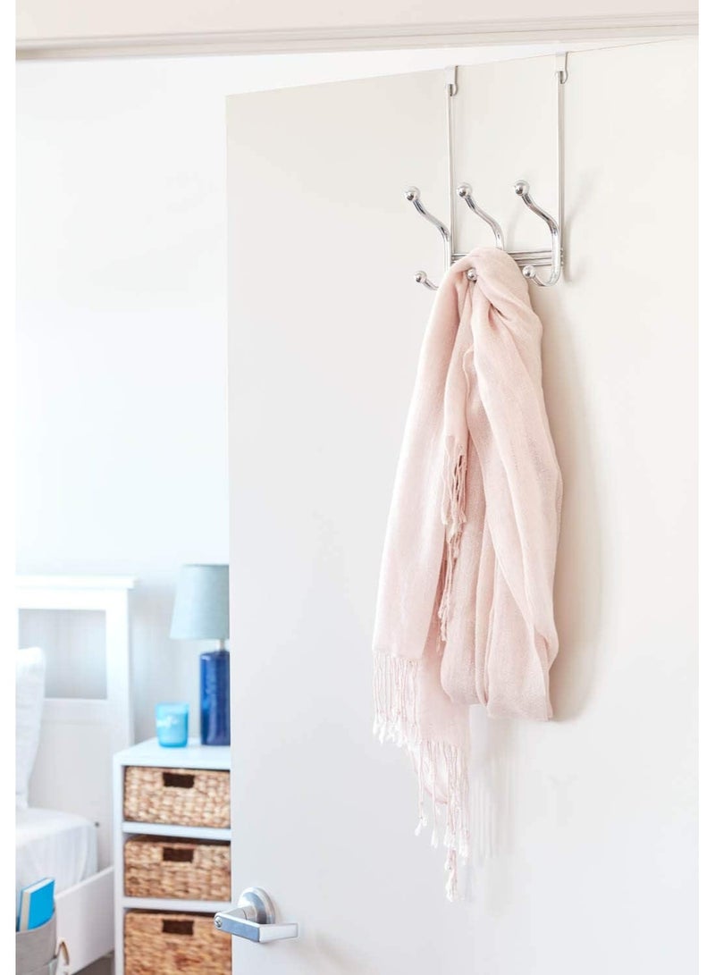 IDesign Over Door Rack Durable Steel Fit Securely Over Standard Interior Doors 21X13.3X27.9Cm - Image 2