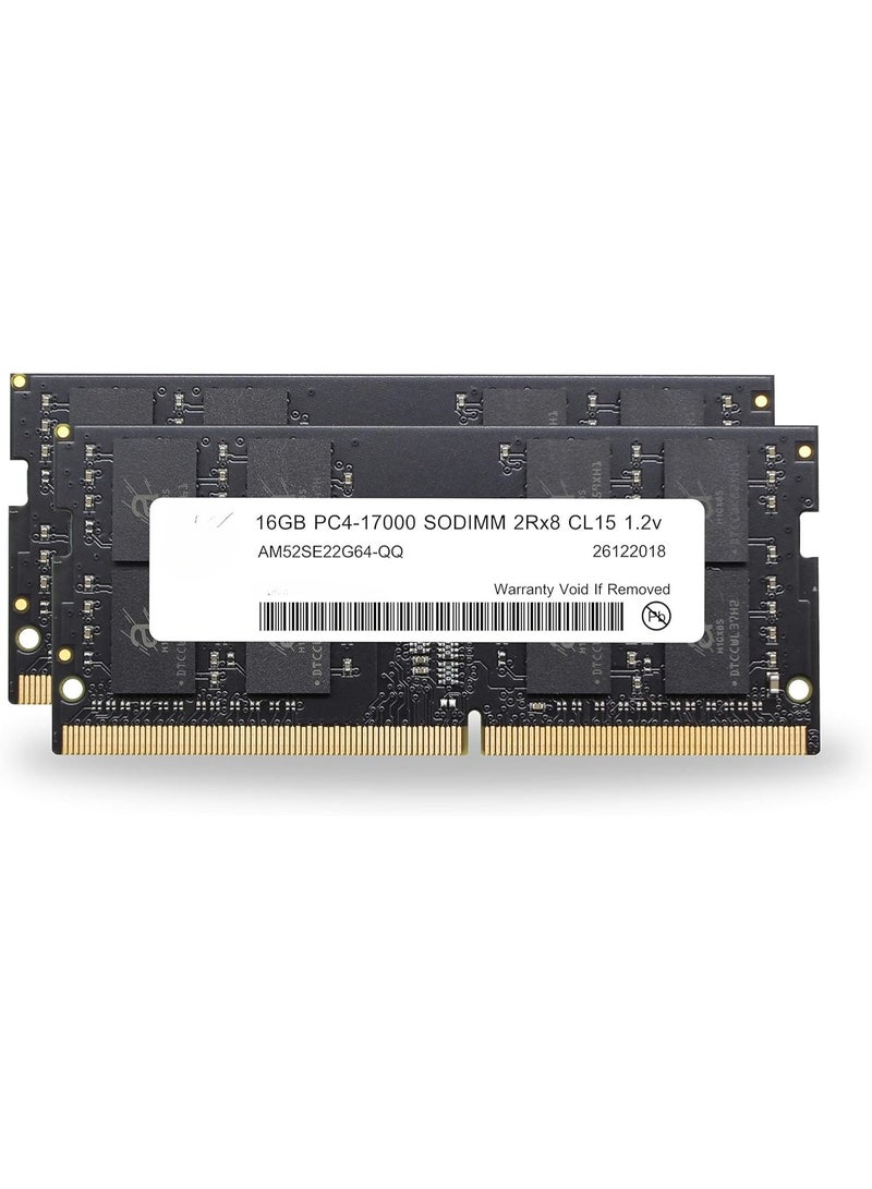 32GB Laptop RAM Kit (2x16GB) DDR4 2133MHz PC4-17000 SODIMM 2Rx8 CL15 1.2V – Compatible with HP EliteBook, EliteDesk, ZBook, Z Series - Image 1