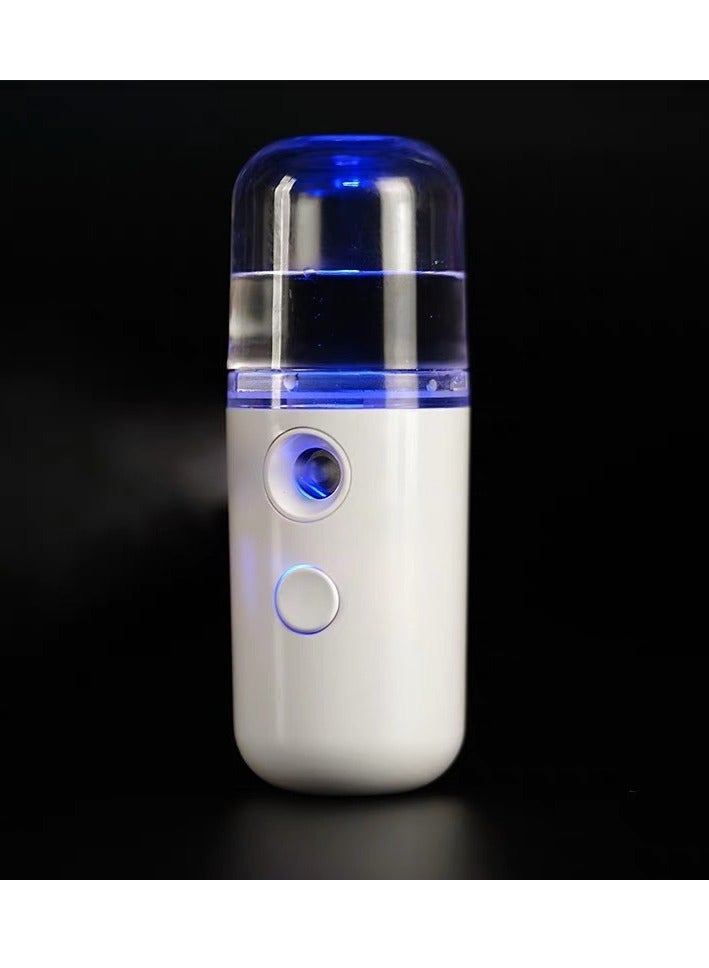 AROAQ Mini Humidifier, 30ml Usb Rechargable Portable  Humidifier, Handheld Ultrasonic Essential Oil Diffuser With Light For Home, (White) - Image 1