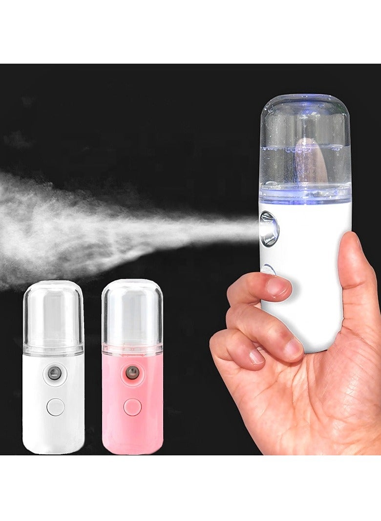 AROAQ Mini Humidifier, 30ml Usb Rechargable Portable  Humidifier, Handheld Ultrasonic Essential Oil Diffuser With Light For Home, (White) - Image 2