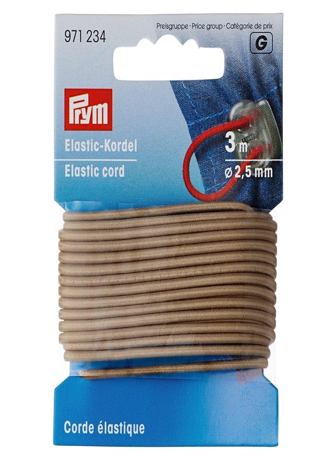 Prym 2.5mm Elastic Cord, Beige, 3 M - Image 1