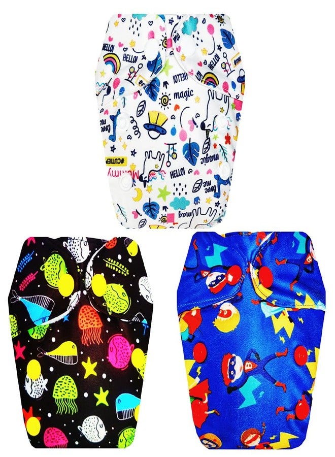 Dumbledo Premium Newborn Cloth Diaper with Integrated Insert (Pack of 3) | Dry Feel and Comfortable | Breathable | Travel Friendly | Trusted by Moms | 0 - 4 Months | Unisex Baby - Image 1