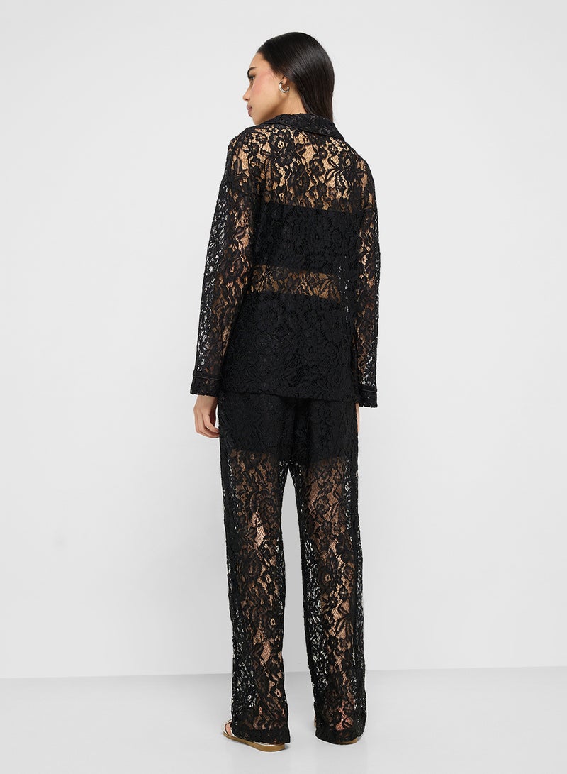 Ginger Lace Shirt & Pant Coord Set  - Image 2