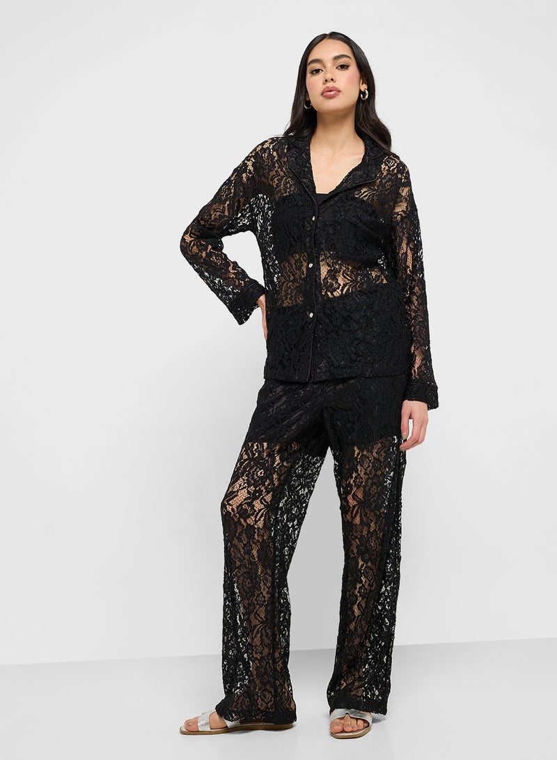 Ginger Lace Shirt & Pant Coord Set  - Image 5