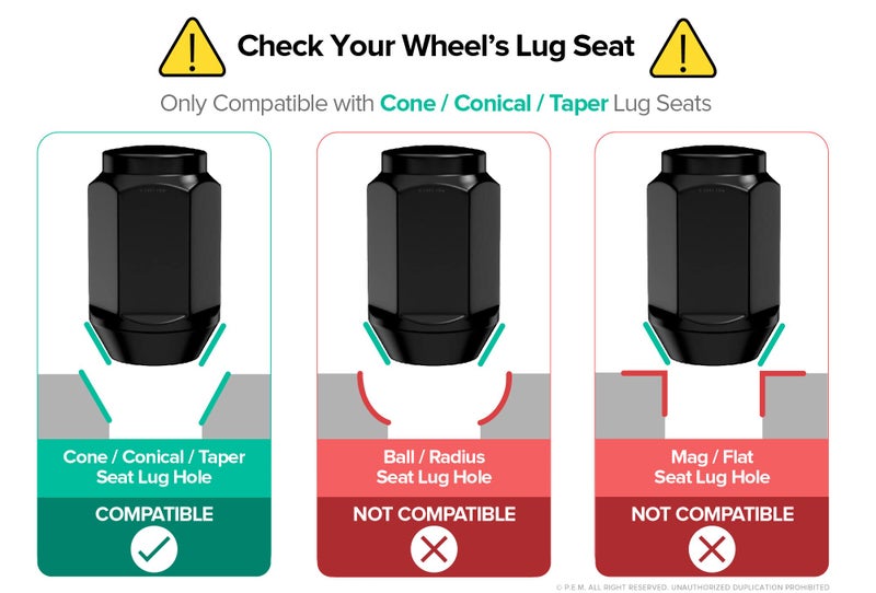StanceMagic 24pcs 12x1.5 Lug Nuts - Compatible with Toyota Tacoma 4Runner FJ Cruiser Tundra, Lexus GX460 GX470, and More - 1.4 inch Length - 0.87 inch Width - Closed End Bulge Nuts Cone Seat - Black - Image 3