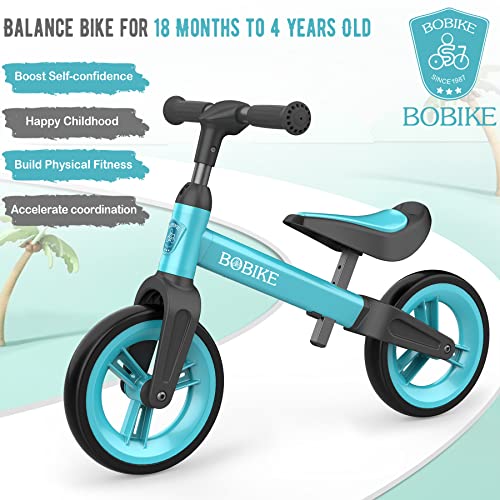 Bobike Toddler Balance Bike Toys for 1 to 3 Year Old Girls Boys Adjustable Seat and Handlebar NoPedal Training Bike Best Gifts for Kids Blue - Image 5