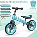 Bobike Toddler Balance Bike Toys for 1 to 3 Year Old Girls Boys Adjustable Seat and Handlebar NoPedal Training Bike Best Gifts for Kids Blue - Image 4