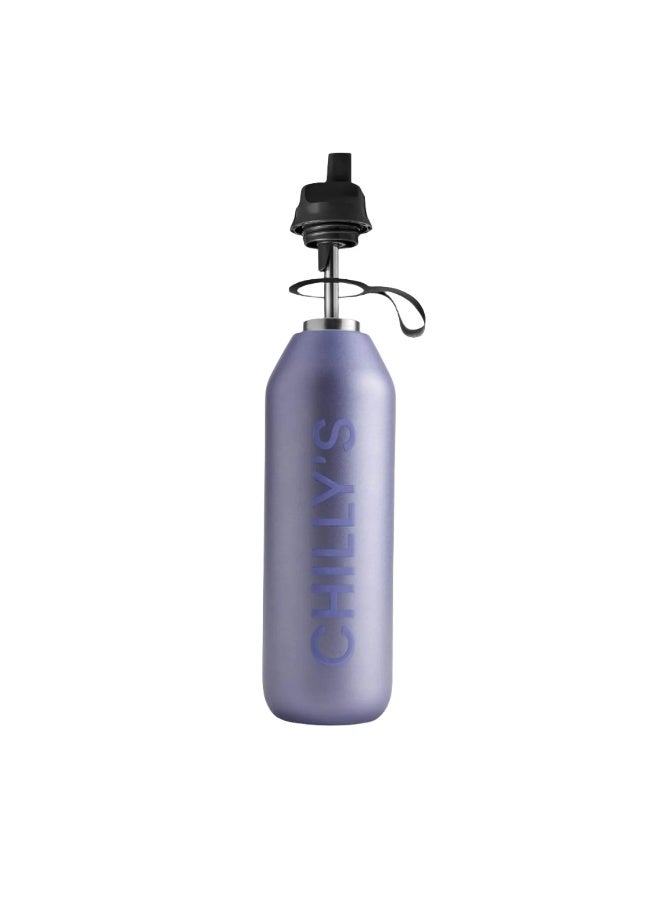 Chilly's | Water Bottle | Series 2 | Matte Matellaic | 1.0 Liter | Lavender - Image 3