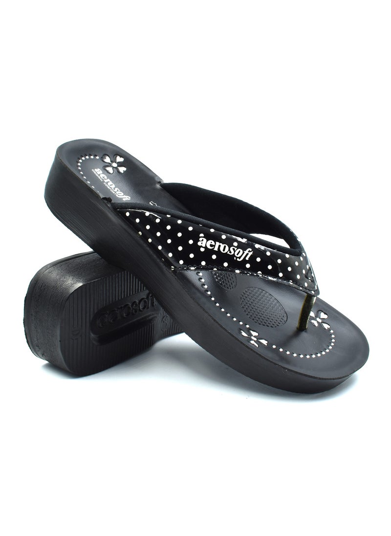 aerosoft AEROSOFT A0879 LADIES BLACK SLIPPERS  - Image 1