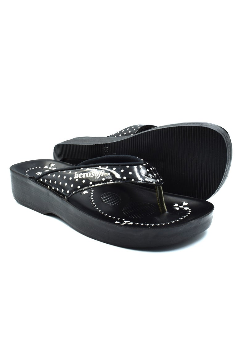 aerosoft AEROSOFT A0879 LADIES BLACK SLIPPERS  - Image 2