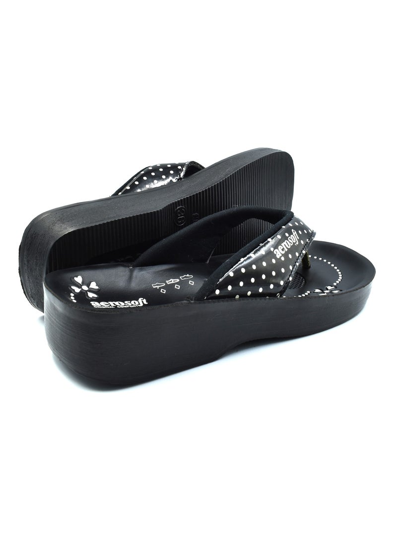 aerosoft AEROSOFT A0879 LADIES BLACK SLIPPERS  - Image 3