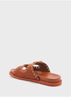 Eyelet Detail Double Strap Flat Sandal - pzsku/Z28E4FE4DDBE363F04A04Z/45/_/1728371905/d0c95943-8a38-4f6c-a4d2-89525022fcc9