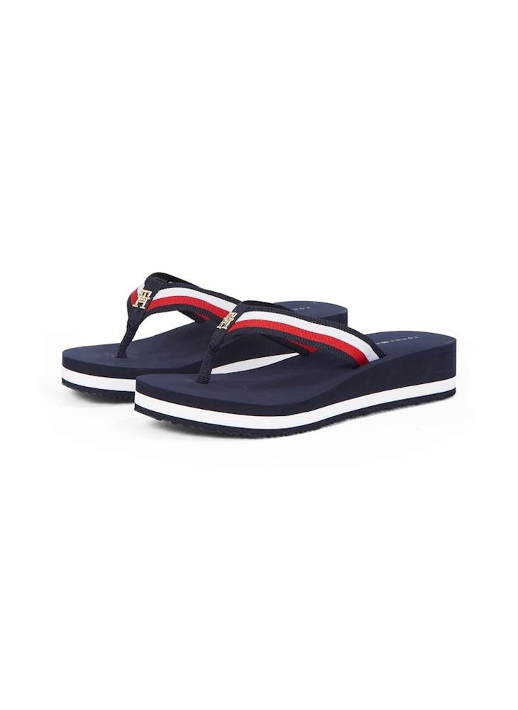 TOMMY HILFIGER Corp Mid Wedge Beach Sandals  - Image 4