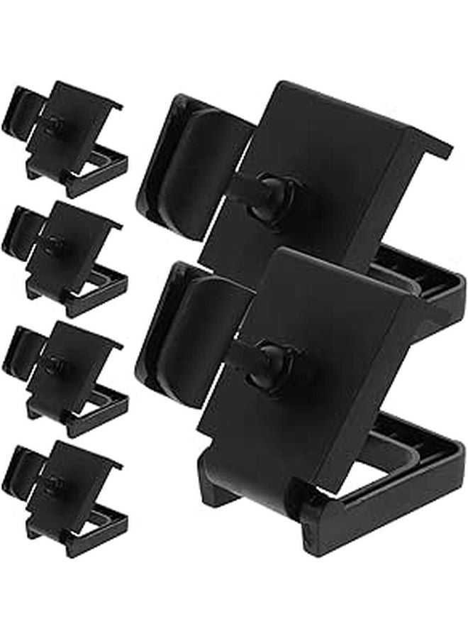 6 Pack Black Adjustable Microphone Stand Holder Clamp For Phone Karaoke Recording - Image 1