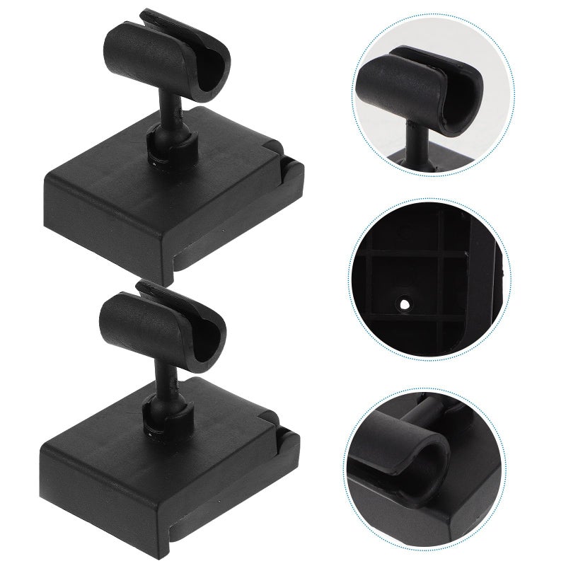 6 Pack Black Adjustable Microphone Stand Holder Clamp For Phone Karaoke Recording - Image 5