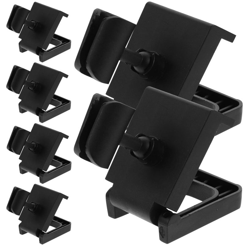 6 Pack Black Adjustable Microphone Stand Holder Clamp For Phone Karaoke Recording - Image 2