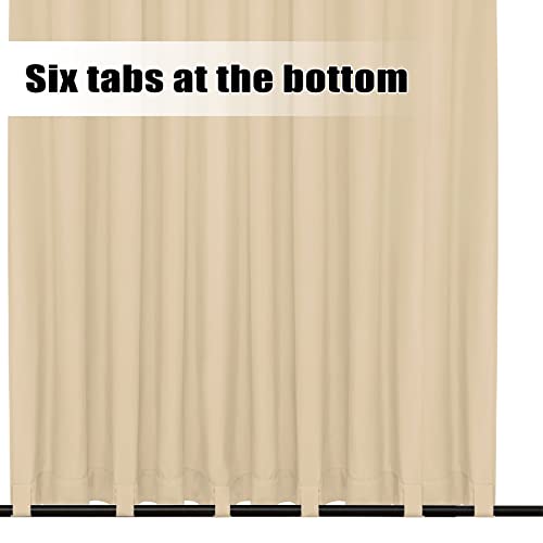 Easy-Going Outdoor Curtains Waterproof Windproof Weatherproof Curtain for Patio, Cabana, Porch, Pergola and Gazebo, Grommet Top and Tab Bottom Drape, 1panel, 150x108 inch, Beige - Image 4