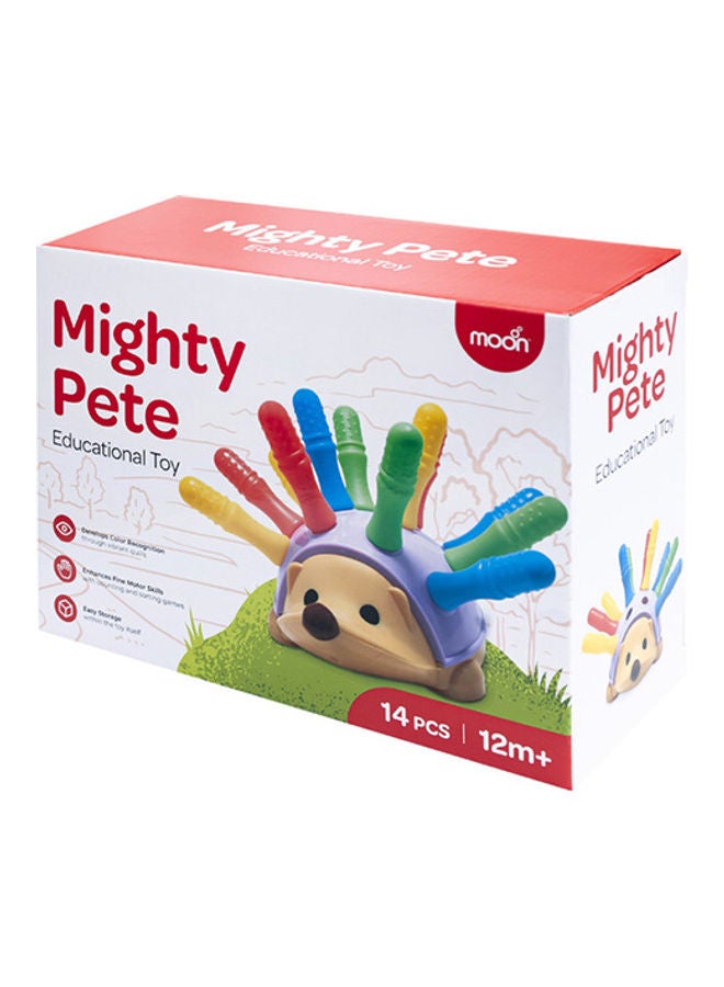 Moon Mighty Pete – Educational Fine Motor and Sensory Hedgehog Toy – Learning Montessori Game for Toddlers – Sorting and Stacking Toy for Gifting & Birthday Party – 14 PCS – 12m+ - Image 1