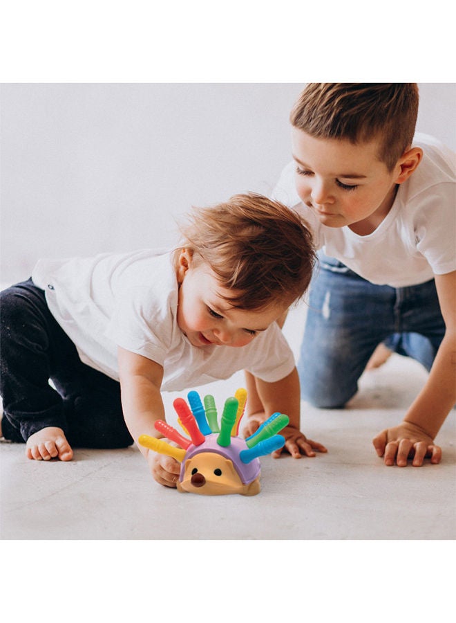 Moon Mighty Pete – Educational Fine Motor and Sensory Hedgehog Toy – Learning Montessori Game for Toddlers – Sorting and Stacking Toy for Gifting & Birthday Party – 14 PCS – 12m+ - Image 4