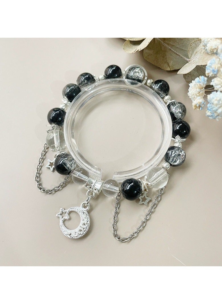 Goolsky Moon Beaded Bracelet for Women | Dainty Celestial Jewelry | Small-Batch High-End Design with Adjustable Loop