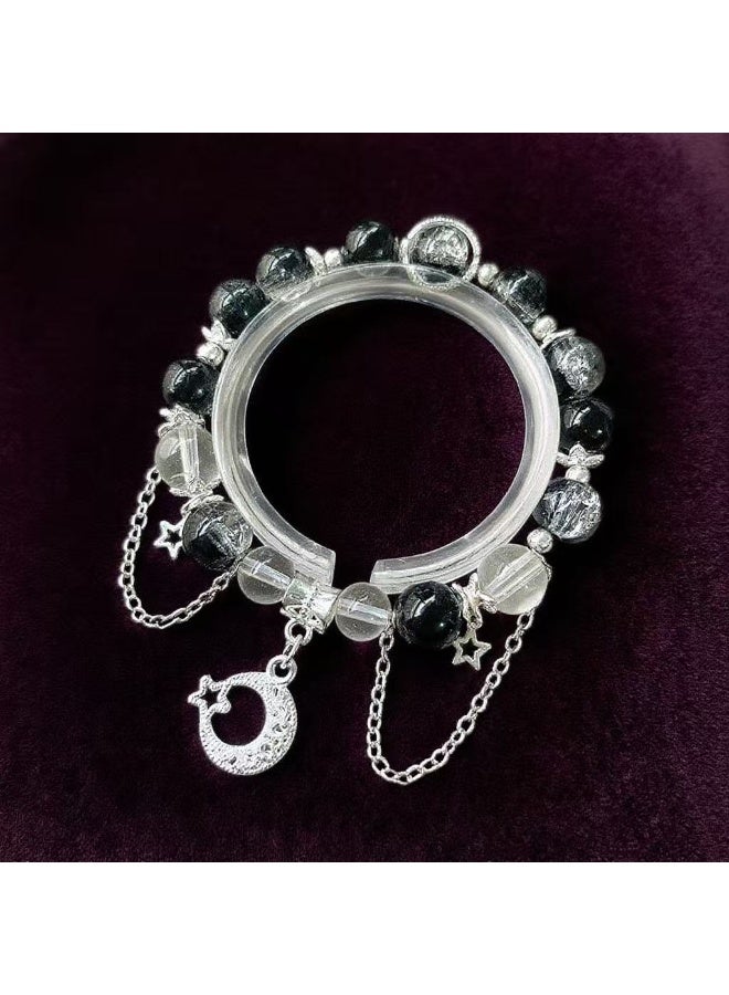 Goolsky Moon Beaded Bracelet for Women – Dainty Celestial Jewelry, Small-Batch High-End Design with Adjustable Loop - Image 2