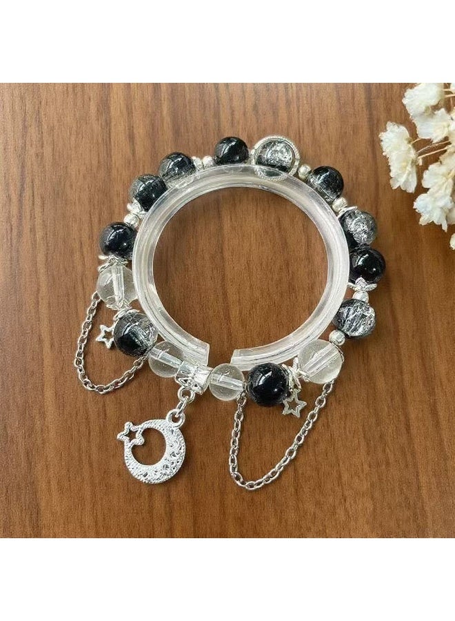 Goolsky Moon Beaded Bracelet for Women – Dainty Celestial Jewelry, Small-Batch High-End Design with Adjustable Loop - Image 5