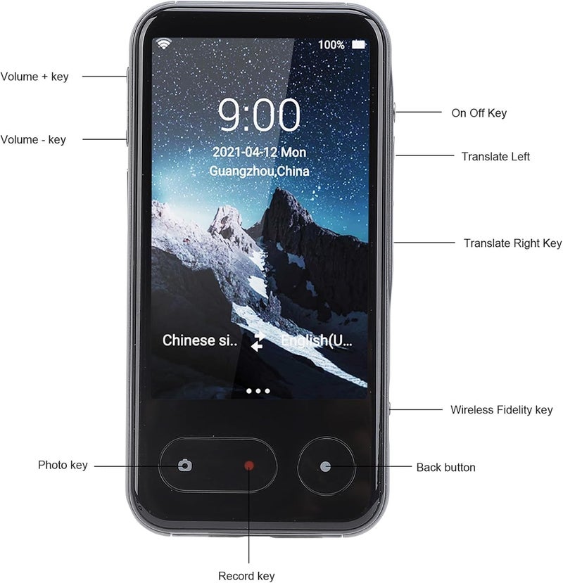 Language Translator Dual Mic Noise Canceling Multifunction 5MP Photo Pixels Smart Voice Translator for Learning for Talking - Image 4