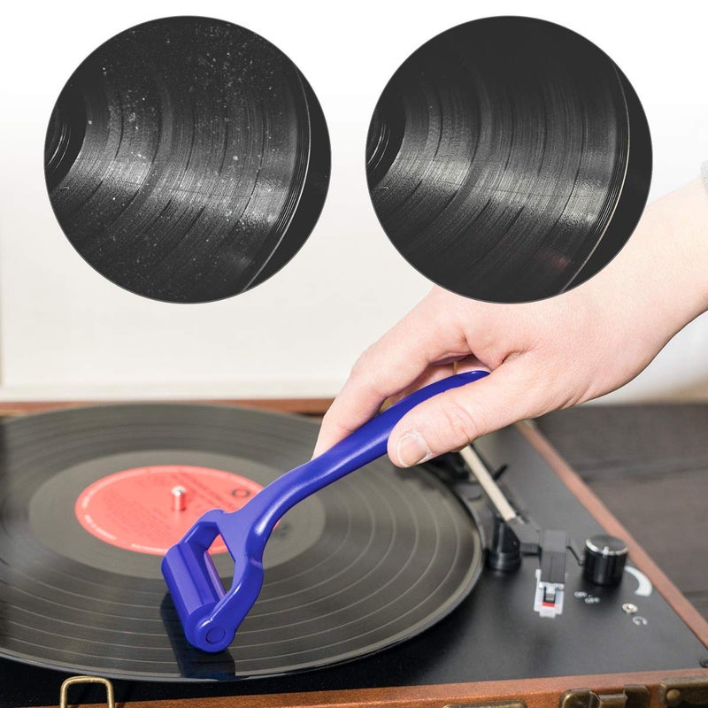 kwmobile Vinyl Record Cleaner Roller - 6.3" x 2.5" Reusable Anti-Static LP Album Cleaning Roller - Ultimate All in One Cleaner for DJ and Music Lovers - Image 2