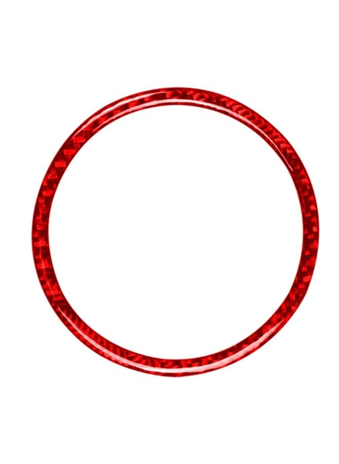 BURAQ - Car Carbon Fiber Steering Wheel Decorative Sticker for Mazda 3 Axela 2017-2018, Left and Right Drive (Red) - Image 1