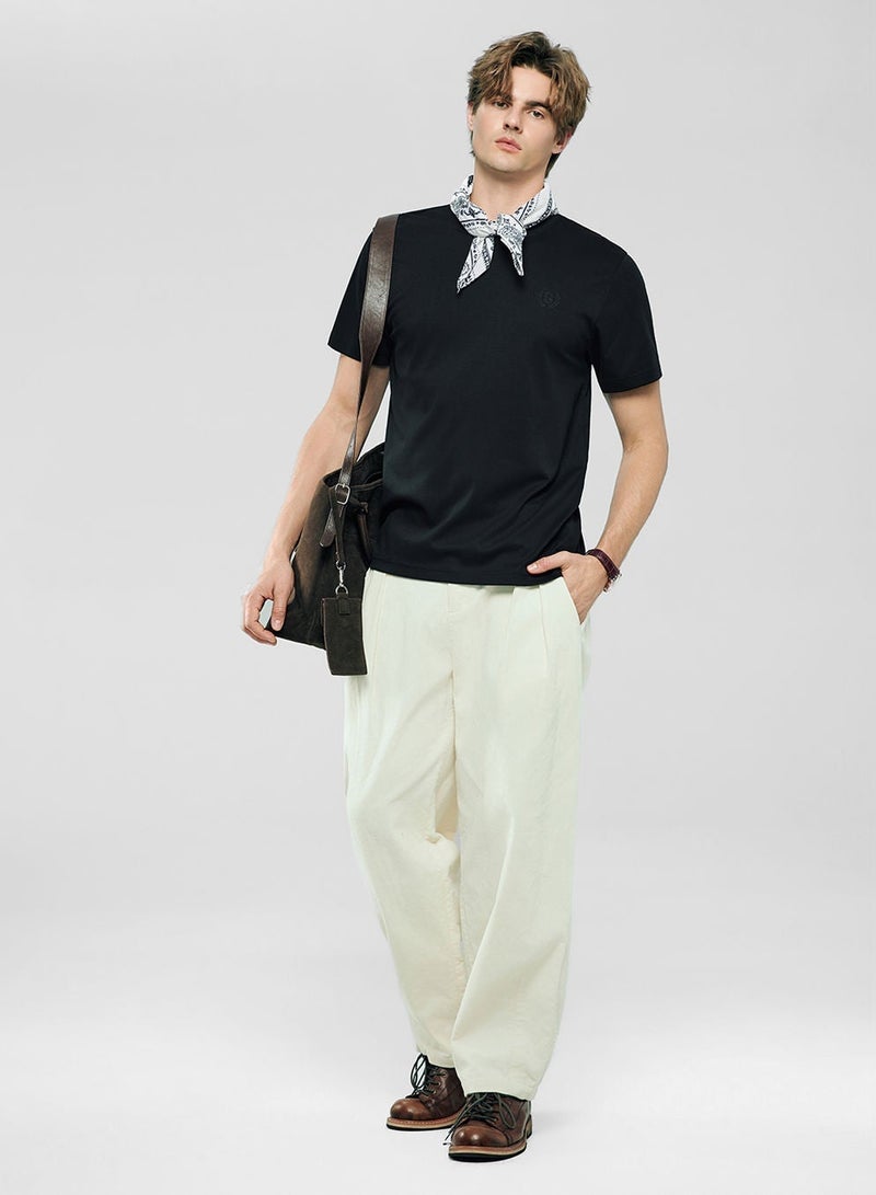 GIORDANO Men's Slim Fit Liquid Touch Cotton Crew Neck Tee - Image 2