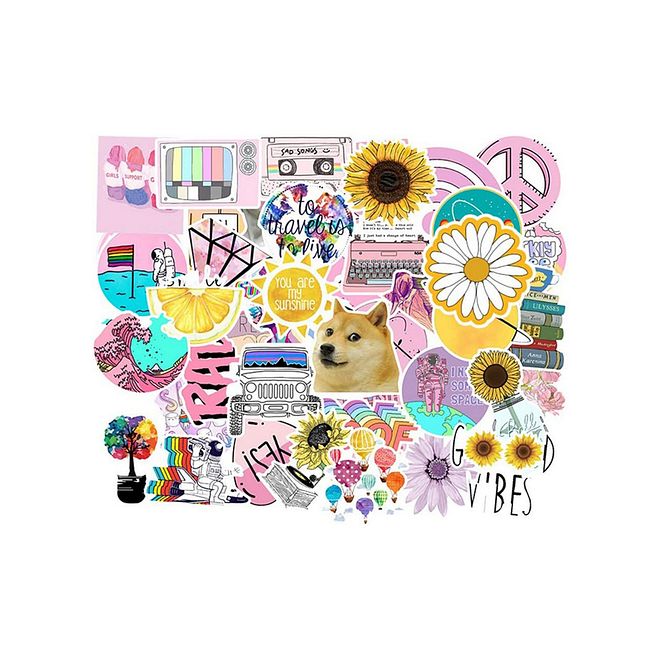 Essen Waterproof Stickers Set 103pcs, Vinyl Decals for Laptops, Skateboards & Scrapbooks, Reusable, Sun-Proof, Ages 8 - Image 3