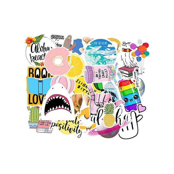 Essen Waterproof Stickers Set 103pcs, Vinyl Decals for Laptops, Skateboards & Scrapbooks, Reusable, Sun-Proof, Ages 8 - Image 4