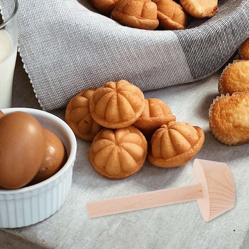 XL Wooden Egg Tart Mold Pastry Pusher For Baking DIY Dessert Tool - Image 4