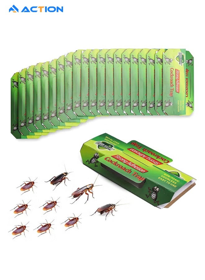 ACTION Roach Killer, Roach Killer Indoor,Cockroach Killer Indoor Home,Roach Traps,Cockroach Killer,Roach Bait,Roach Motel,Child & Pet Friendly (20 Pack) - Image 1