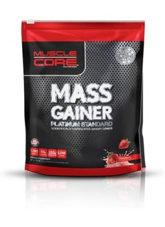 MUSCLE CORE Mass Gainer Platinum Standard Scientifically Formulated Weight Gainer Strawberry Flavour 12Lb 