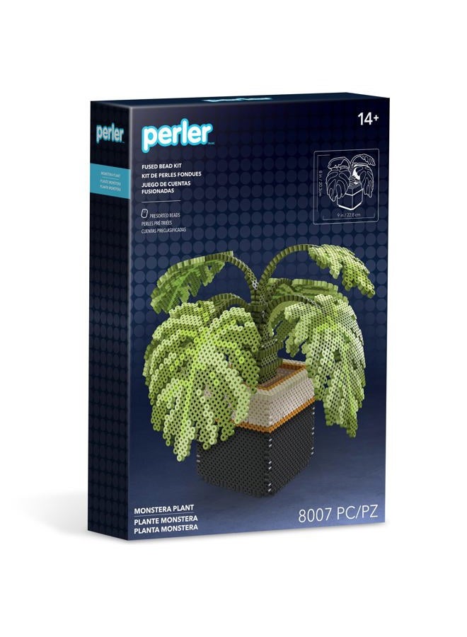 Perler 80-57234 Monstera Plant 3D Fused Bead Craft Activity Kit, Multicolor, 8007 Pieces - Image 2
