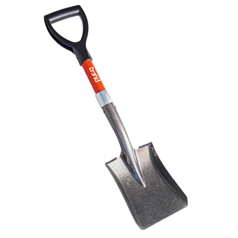 Bond Manufacturing LH047 Mini D-Handle Square Head Shovel, 1-PACK, Red/Black - Image 1