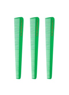 Allegro Combs Allegro Combs 450 Tapered Hair Cutting Combs Barber Hairstylist Womens Beard Combs Mens Pocket Combs 3 Units Neon Green 