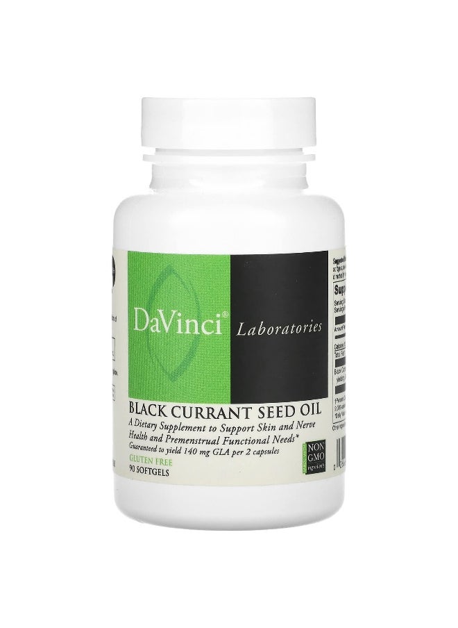 DaVinci Laboratories DaVinci Laboratories, Black Currant Seed Oil, 1,000 mg, 90 Softgels (500 mg per Softgel)  - Image 1