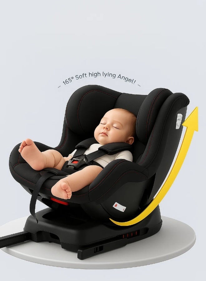 مقعد سيارة للأطفال من عمر 0 ​​إلى 4 سنوات، قابل للتعديل، مقعد سيارة للأطفال الرضع، وسادة امتصاص الصدمات، حماية محيطية 360 درجة، عالمي لمعظم المركبات - Image 3