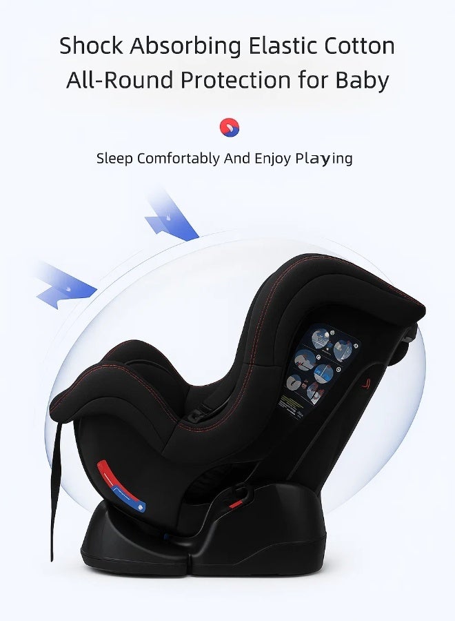 مقعد سيارة للأطفال من عمر 0 ​​إلى 4 سنوات، قابل للتعديل، مقعد سيارة للأطفال الرضع، وسادة امتصاص الصدمات، حماية محيطية 360 درجة، عالمي لمعظم المركبات - Image 4