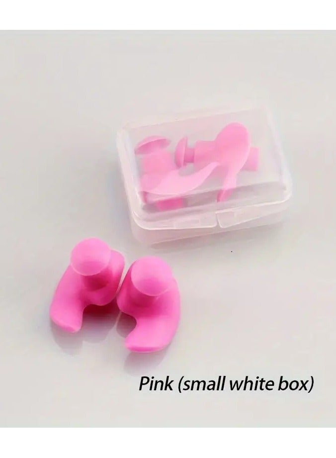 Goolsky 2pcs Silicone Spiral Earplugs for Swimming - Reusable, Waterproof Nose & Ear Protection Set with Storage Box, No Battery Needed, Ideal for Home Use  - Image 1