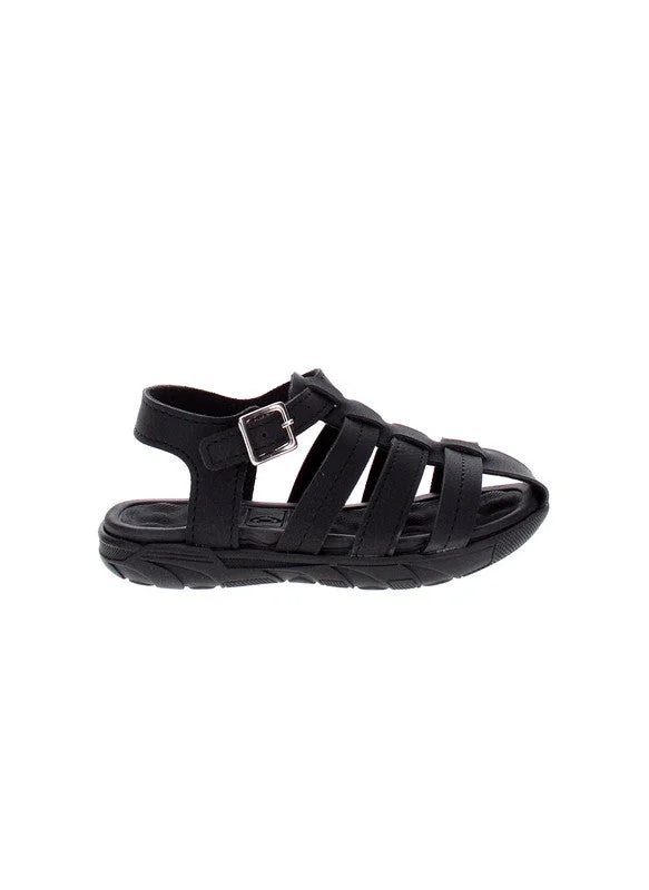موليكينهو Molekinho Infant Boys Sandals With Back Strap Black | Made In Brazil