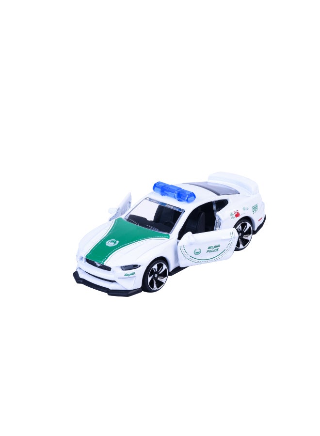 Majorette Dubai Police Single Pack Die Cast – Ford Mustang GT (1:64 Scale) – Die-Cast Toy Car for Kids & Collectors - Image 3
