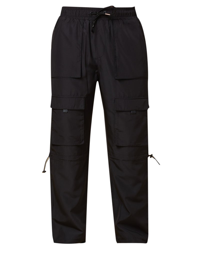 Being Human Black Easy Fit Pants For Men