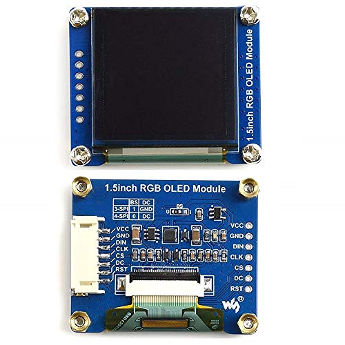 waveshare 1.5inch RGB OLED Display Module, 128x128 Pixels Displaying 65K Colors, Support Raspberry Pi Arduino STM32, SPI Interface - Image 2