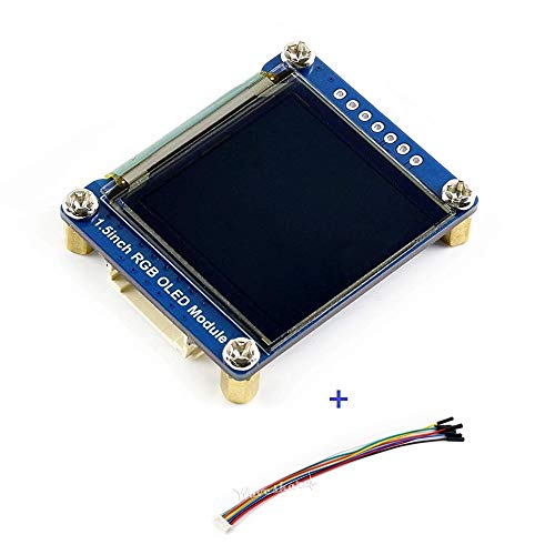 waveshare 1.5inch RGB OLED Display Module, 128x128 Pixels Displaying 65K Colors, Support Raspberry Pi Arduino STM32, SPI Interface - Image 1