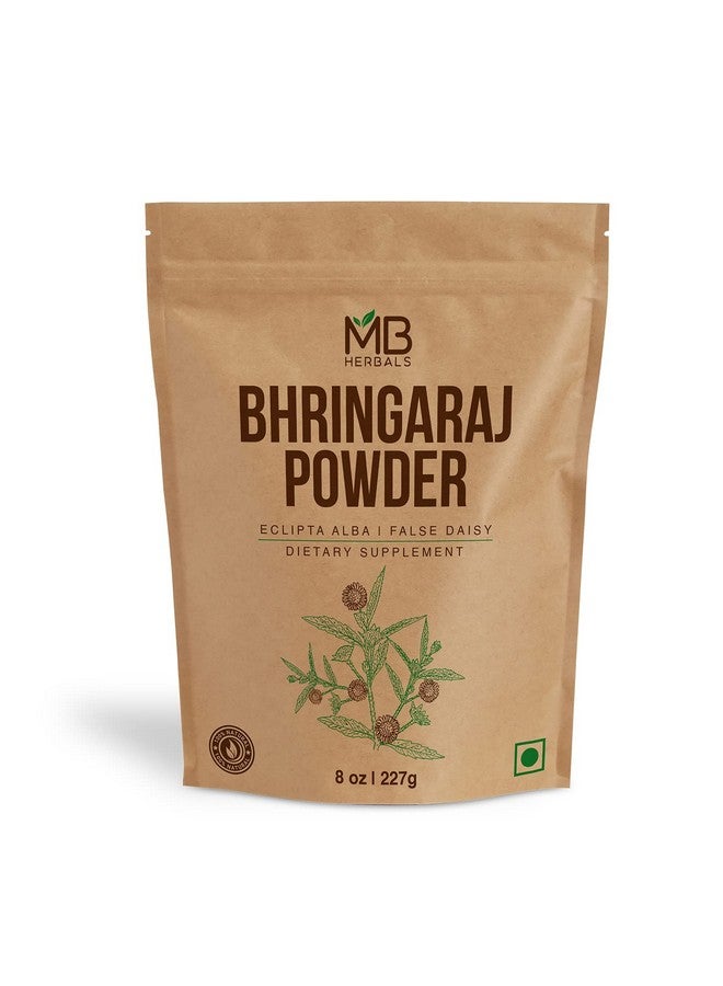 مسحوق برينجراج من إم بي هيربالز، ٢٢٧ غرام | ٨ أونصة | ٠.٥ رطل | إكليبتا ألبا نقي ١٠٠٪ | نمو الشعر، بني - قد تختلف العبوة - Image 1
